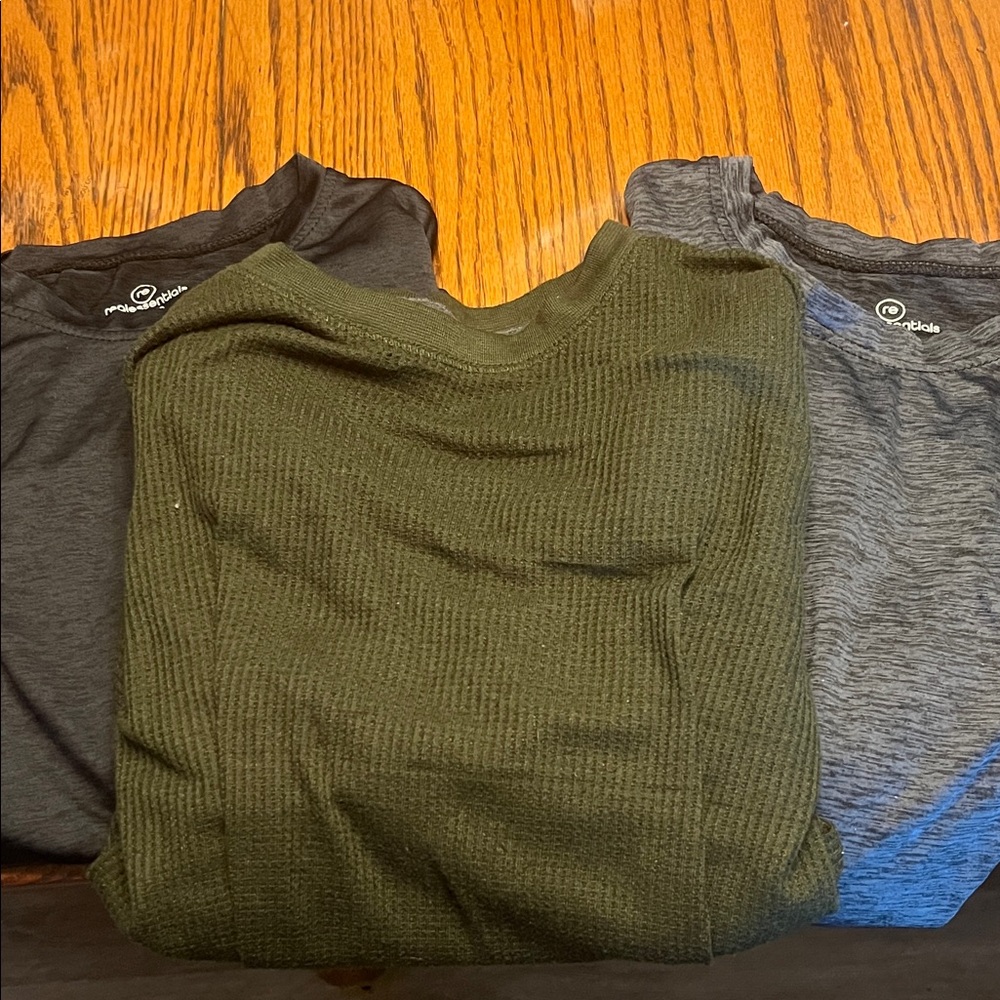 Kid’s Olive Green Crew Neck Shirt - Picture 1 of 2